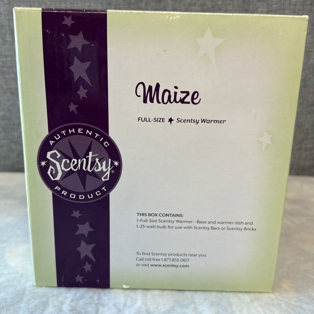 NEW Scentsy MAIZE Warmer Full Size Retired Mustard Yellow‎ DSW-MAIZ